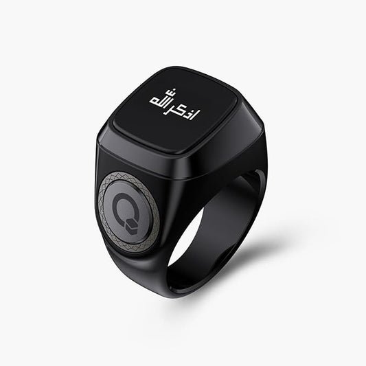 E01S Smart Tasbih Ring Lite S, Digital Prayer Counter with OLED Display, Bluetooth Sync, 5 Prayer Alerts, Silent Wearable Tasbeeh