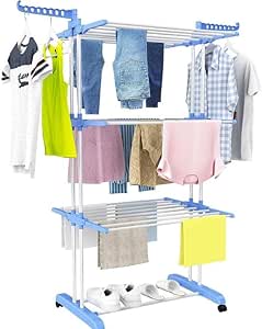 4 Tier 67'' Clothes Drying Rack Rotation Folding Laundry Hanger Organizer Stand