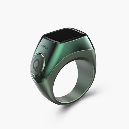 Qibla Zikr Ring Flex – Waterproof Smart Tasbih Counter with OLED Display & Portable Charging Case