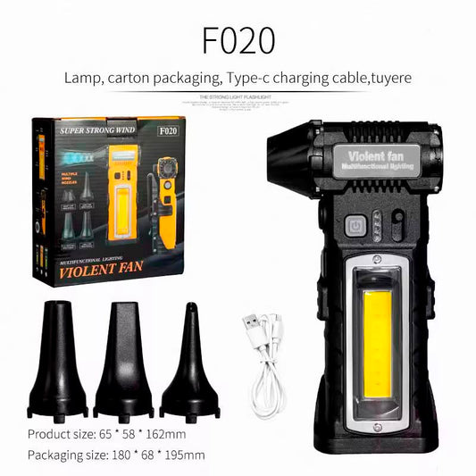 Powerful Multifunctional LED Flashlight with Multiple Nozzles