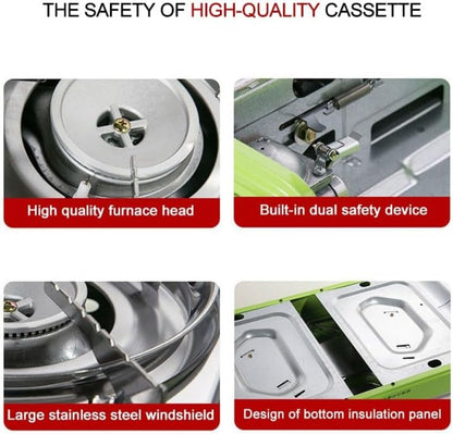 Portable Butane Gas Stove – Single Burner Camping Gas Cooker with Adjustable Flame