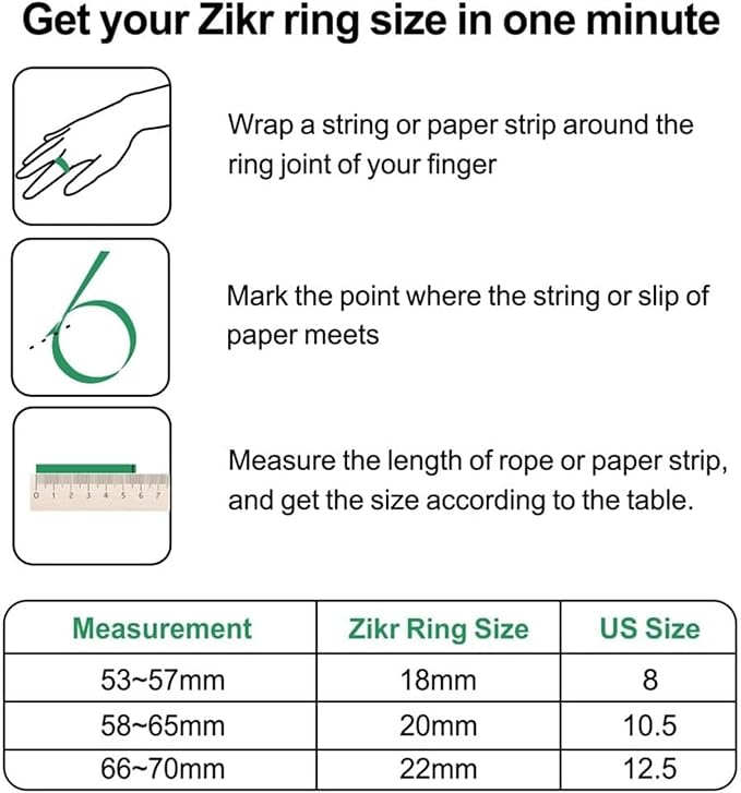 E01S Smart Tasbih Ring Lite S, Digital Prayer Counter with OLED Display, Bluetooth Sync, 5 Prayer Alerts, Silent Wearable Tasbeeh