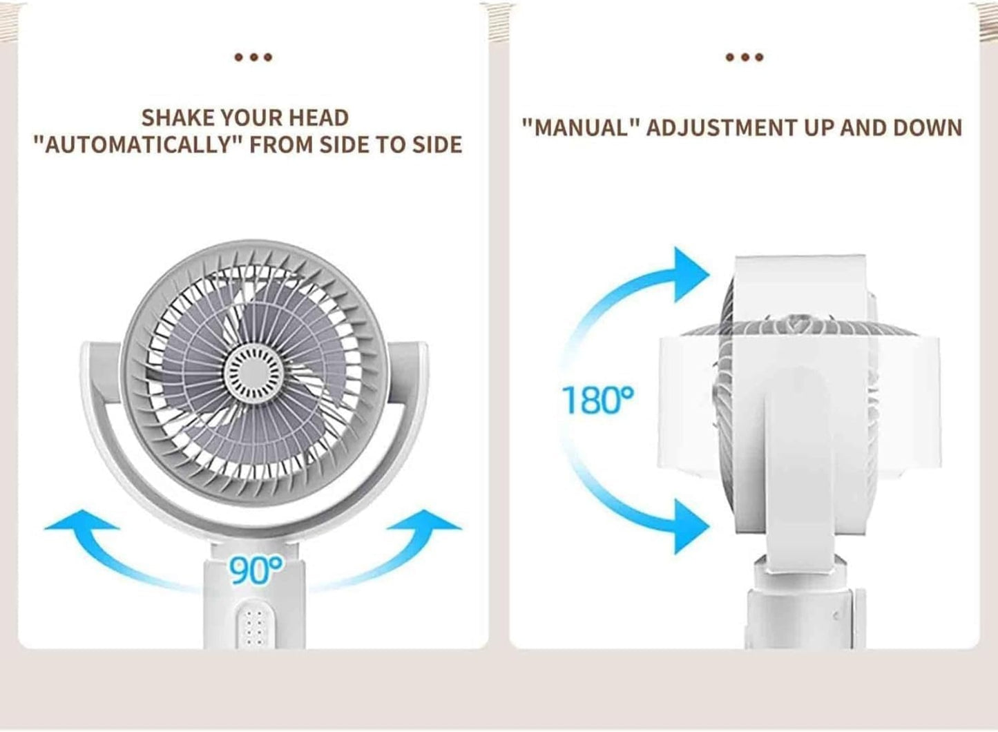 Smart Air Circulation Pedestal Fan – 3-in-1 Adjustable Height Floor & Desk Fan with Remote Control & 90° Automatic Oscillation