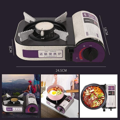 Portable Butane Gas Stove – Single Burner Camping Gas Cooker with Adjustable Flame
