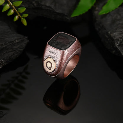 Qibla Zikr Ring Flex – Waterproof Smart Tasbih Counter with OLED Display & Portable Charging Case