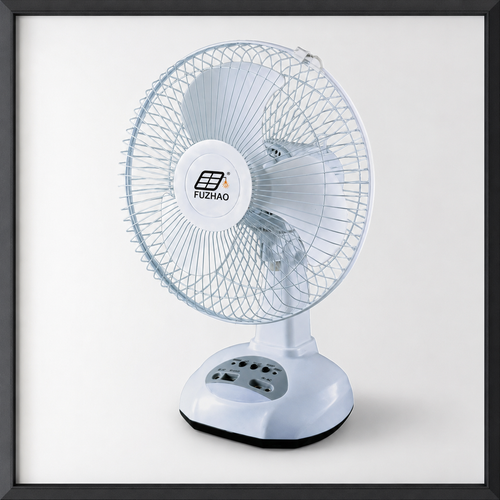 FUZHAO CC312 Rechargeable AC/DC Fan with Solar Panel & LED Bulbs | Portable Emergency Cooling Fan