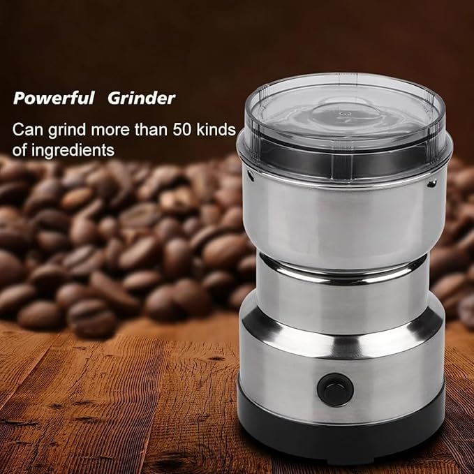 Electric Kitchen Mini Grinder Mixer - Electric chopper small Grinders for Spices, Seeds, Herbs, and Coffee Beans, Spice Blender and Espresso Grinders, Dry Grinder Stainless Steel