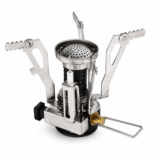 Portable Mini Camping Gas Stove – Foldable Butane Burner | Pocket Size Backpacking Stove for Outdoor Camping, Hiking & Picnic