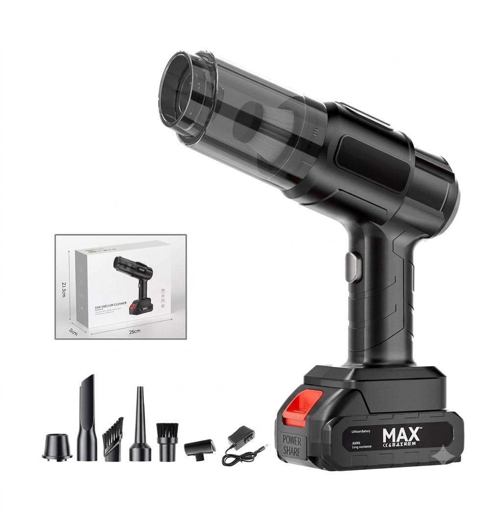 Multifunction Cordless Handheld Wireless Vacuum Cleaner – Car & Household Dual Use