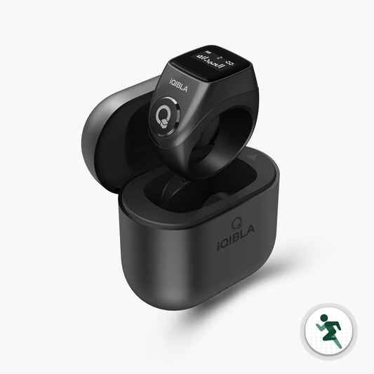 QiQIBLA Zikr Ring Jood 3 (Gen 3) – Smart Digital Tasbih Ring with LED Display, Counter & Bluetooth