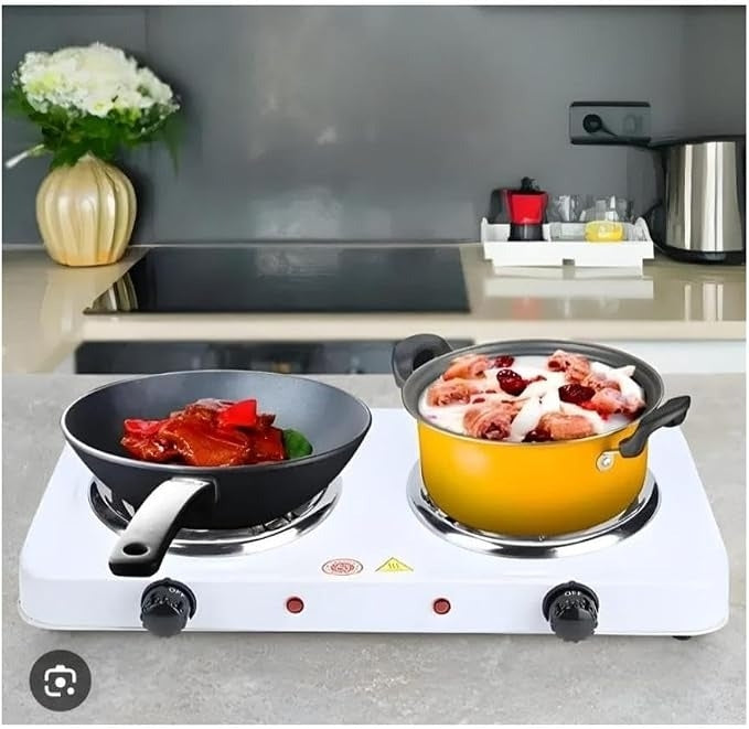 Double Electric Hot Plate 2000W – Portable 2 Burner Electric Stove