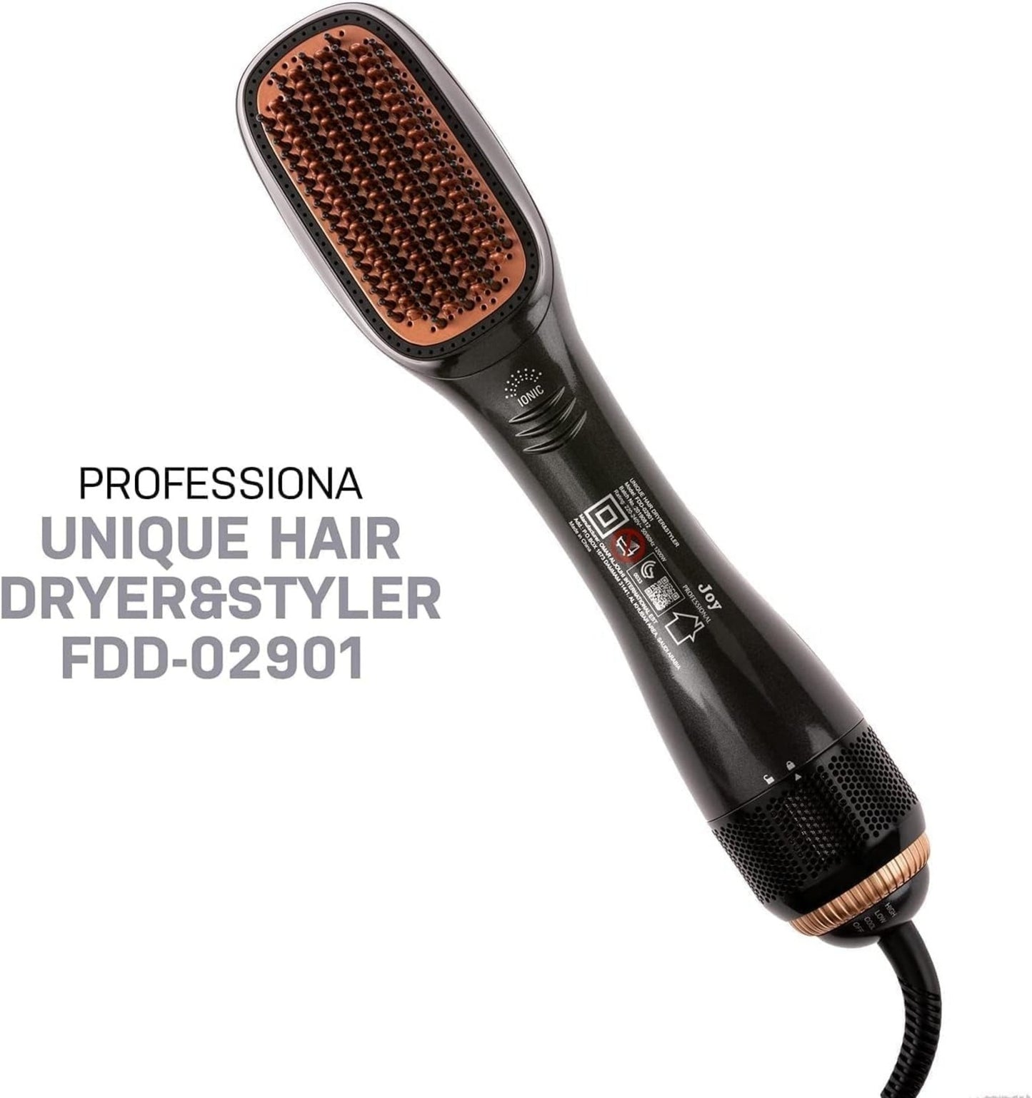 Professional Ionic Hair Straightener Brush – 2-in-1 Hot Air Comb with 200 Million Negative Ions & Anti-Scald Design