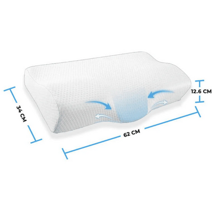 Orthopedic Memory Foam Contour Pillow – Ergonomic Cervical Pillow for Neck & Shoulder Pain Relief – Breathable & Hypoallergenic